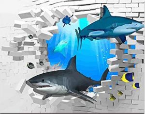 3D Sharks Painting By Number