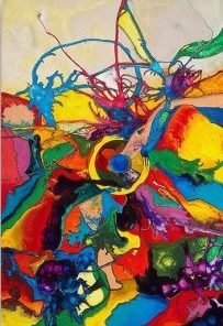 Abstract Color Collision Painting By Number