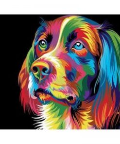 Abstract Dog Painting By Number