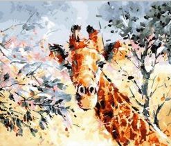 Abstract Giraffe Painting By Number