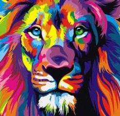 Abstract Lion Painting By Number