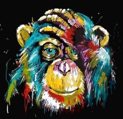 Abstract Monkey Painting By Number