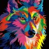 Abstract Wolf Painting By Number