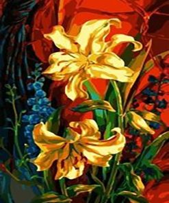 Abstract Flowers Painting By Number