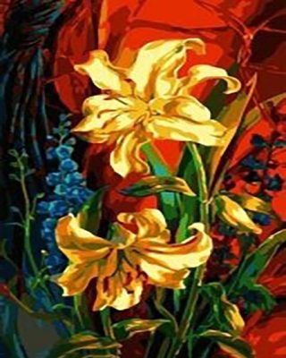 Abstract Flowers Painting By Number