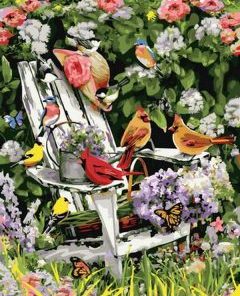 Adirondack Cardinals Painting By Number