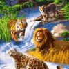 African Big Cats Painting By Number