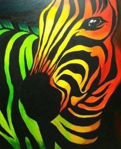 African Zebra Painting By Number