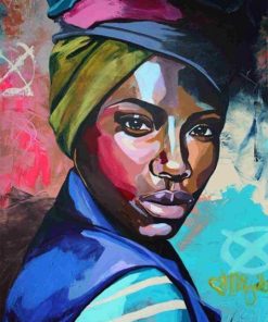 African Woman Painting By Number