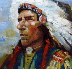 American Indian Chief Painting By Number