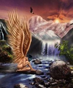 Angel Of Waterfall Painting By Number