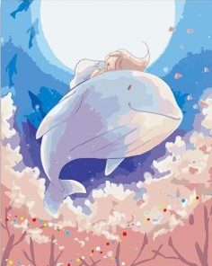 Anime Whale And Girl Painting By Number