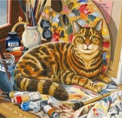 Artist Cat Painting By Number