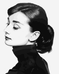 Audrey Hepburn In Black Painting By Number