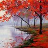 Autumn Fallen Leaves Painting By Number