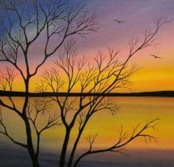 Autumn Sunset Painting By Number