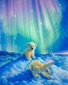 Baby Polar Bears Painting By Number