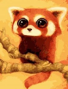 Baby Red Panda Painting By Number