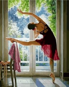 Ballerinas On Balcony Painting By Number