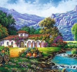 Beautiful Country House Painting By Number