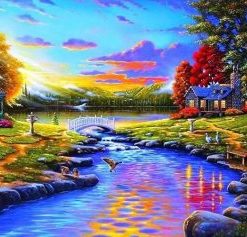 Beautiful Sunset Painting By Number