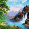 Beautiful Waterfall Painting By Number