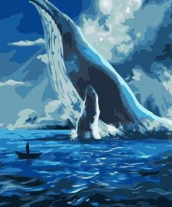 Big Blue Whale Painting By Number