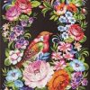 Bird And Ornate Flowers Painting By Number