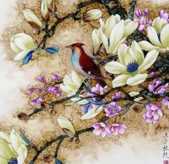 Bird Flower Painting By Number