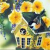 Bird Houses With Flower Painting By Number