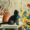 Black Cat On Table Painting By Number