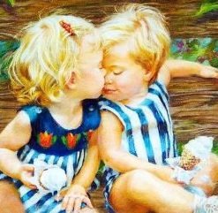 Blond Children Painting By Number