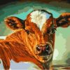 Blonde Cow Painting By Number