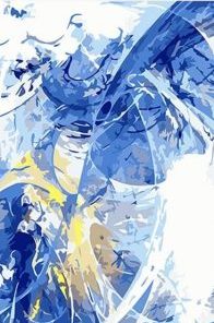 Blue Abstract Scenery Painting By Number