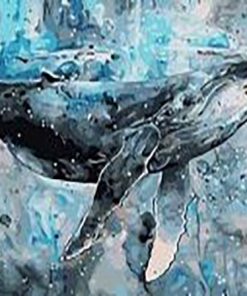 Blue Big Whale Painting By Number