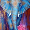 Blue Elephant Painting By Number