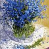 Blue Flowers Bouquet Painting By Number