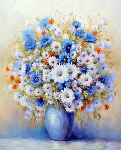 Blue Gypsophila Painting By Number