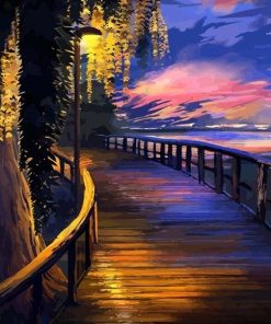 Boardwalk To Sunset Painting By Number