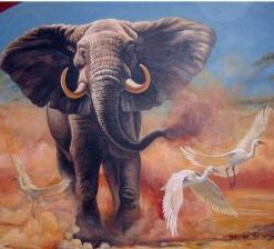 Bull Elephant Painting By Number