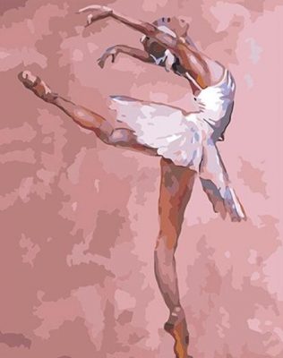 Girl in Ballet Lesson paint by numbers