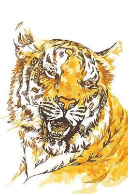 Golden Tiger paint by numbers