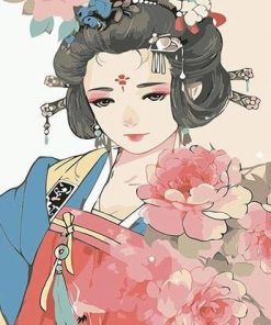 Korean Princess paint by numbers