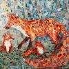 Mosaic Fox paint by numbers