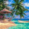 Palm Trees Beach Painting By Number