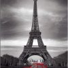 Red Car At Paris Painting By Number