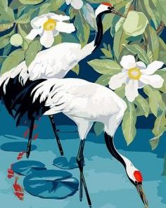 Red Crowned Crane Painting By Number