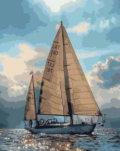 Sailboat Crosses Painting By Number