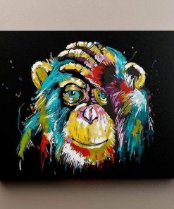 Abstract Colorful Chimp Painting By Number