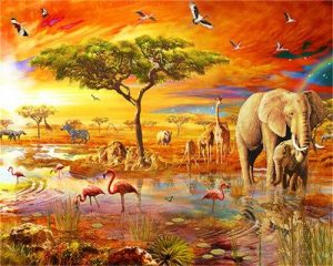 African Savanna Animals Painting By Number